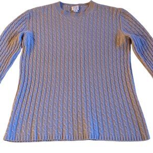 TSE Blue Cable Knit Sweater
